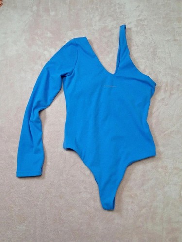 Body asymétrique bleu cut - body,