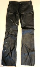 Pantalon En Cuir Noir Avec