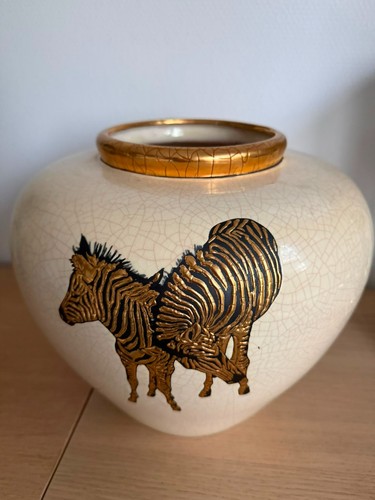 Vase zebra longwy - vase,
