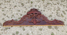 -JOLI ANCIEN FRONTON PLACAGE ACAJOU XIXe déco PORTE ou AUTRE    D