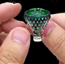 Chevalière fait à la main en Argent Massif 925 Ottoman de la haute joaillerie