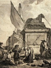 Marche Poisson GRAVURE Pierre Fouquet PELLETIER Basan PECHE Marine XVIII°