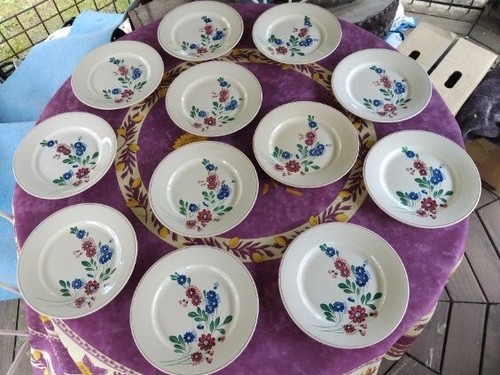Assiettes plates digoin - assiettes,