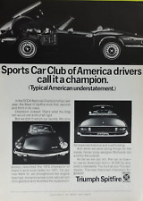 Triumph Spitfire vintage Print Ad !! " Black Car "
