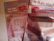 Lot 25  de 10 magazines de Fil en aiguille  HORS SÉRIE Point de croix TBE
