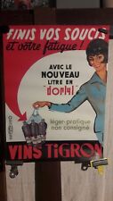 AFFICHE VIN  FEMME SYMPA ANNEES 1960