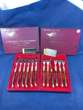 2 Coffrets LAGUIOLE PRADEL Couverts Poisson 6 Couteaux 6 Fourchettes Manche Bois