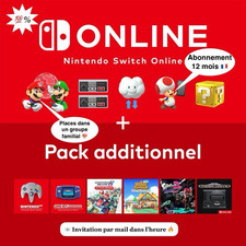 🍄 Nintendo Switch Online + Pack additionnel - 12 Mois 🇫🇷 (groupe Familial)