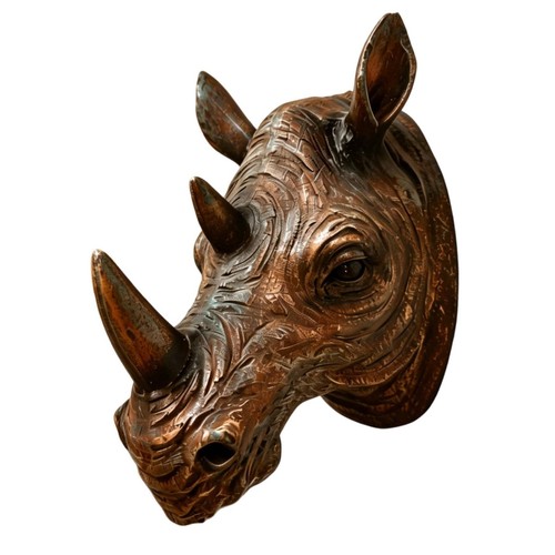 Tête rhinocéros statue - tête,
