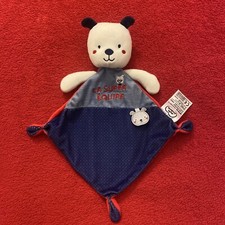 🇫🇷Doudou Plat Chien Bleu