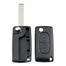 Coque clé pliable PEUGEOT CITROËN - CE0523 VA2 2 boutons – remplacement boîtier
