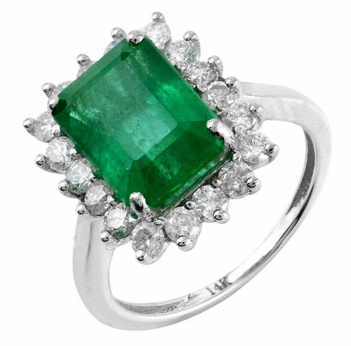 Bague cocktail émeraude en - bague,