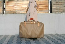 Sac à bagages GUCCI vintage années 80 90 monogramme logo GG valise cuir marro...