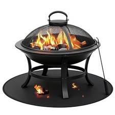 Tapis Barbecue Sol Exterieur 60 cm, Tapis de Protection de Sol Rond pour Gril...