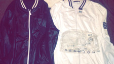 NWT EUC lot 2 Sean John Baseball Bomber Jackets 2XL XXL 2X Velour Polo Abloh H&M