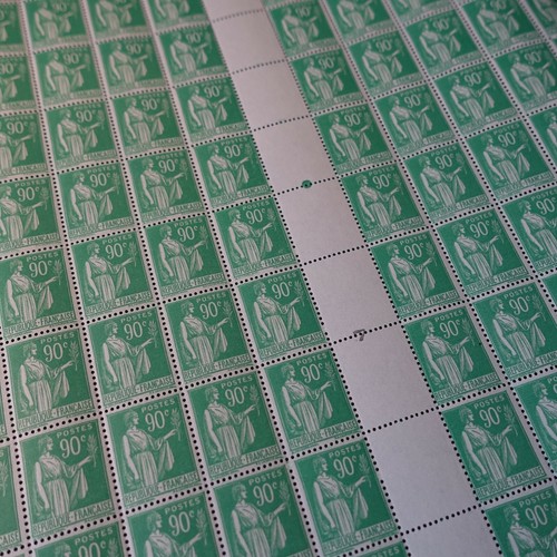 Feuille timbres type paix - feuille,