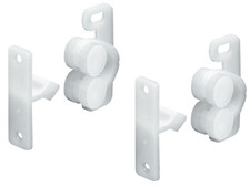 2X Häfele Double Verrou À Rouleau Verrou De Meuble Verrou À Billes Blanc Armoire