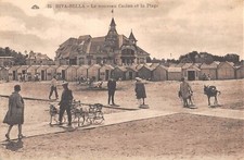 CPA 14 RIVA BELLA LE NOUVEAU CASINO ET LA PLAGE ATTELAGE DE CHEVRES