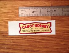 Transfert grand Blason "Canot Hornby" pour Canot Boat HORNBY MECCANO