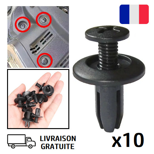 Clips fixation voiture - 10,