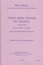 Méthodes et pédagogie LEDUC DUCLOS RENE - 23 ETUDES DE SOLFEGE A 7 CLES (DIFFICI