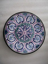 Grand plat rond plat céramique de Nabeul