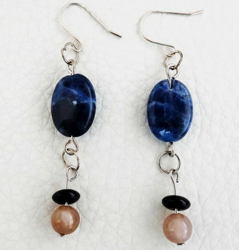 Boucle oreille pierre - d'oreille, bleu
