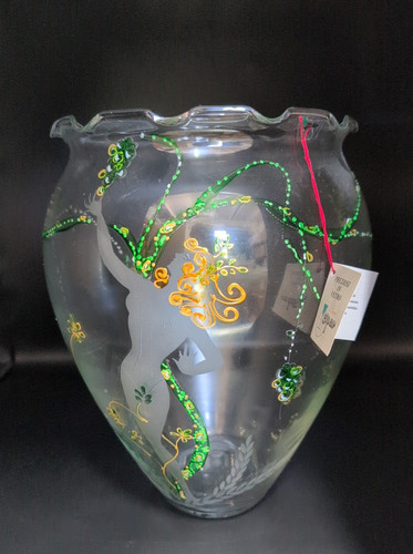Grand vase verre soufflé - en,