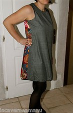 exceptionnelle robe portefeuille soie coton à fleurs ZOÉ LA FÉE taille L 40-42  