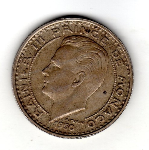 Monaco piece 100 francs 1950 - monaco,