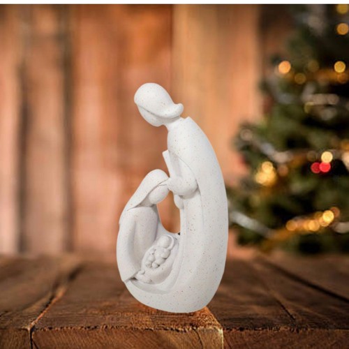 Crèche noël avec statue - de,