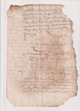 Circa année 1600. Document