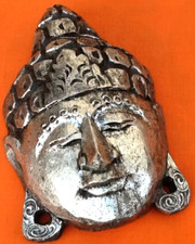 Masque à suspendre Bois sculpté Indonésie (Bali) Visage de Bouddha...