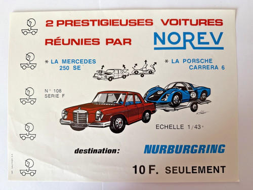 Norev affichette originale - affichette,