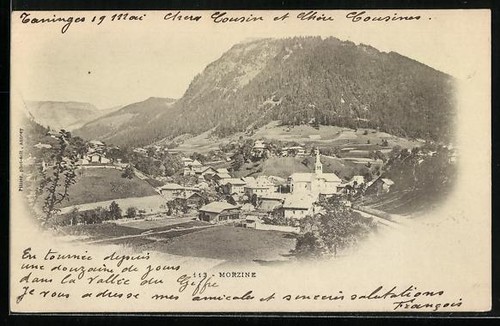 Cpa morzine vue - morzine,,