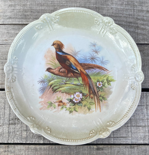 Assiette décorative faisans - -,