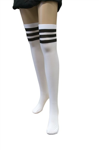 Bas cuissardes carnaval - carnaval, blanc