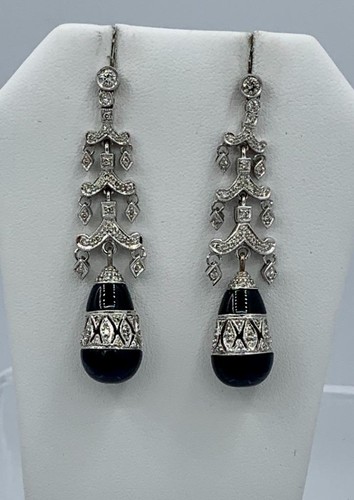 Diamant onyx noir pendantes - onyx,