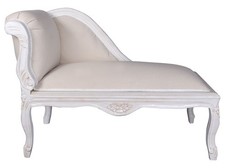 Sofa Baroque Canapé Chaiselongue Blanc Banc Antique Lit Banquette