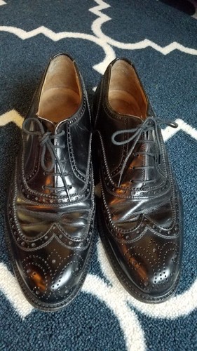 Giorgio armani black wingtip - black,