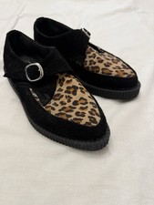 T.U.K Black Suede Leopard