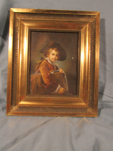 Peinture encadrée signée - , le