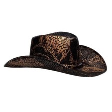 CHAPEAU DE COWBOY PEAU SERPENT