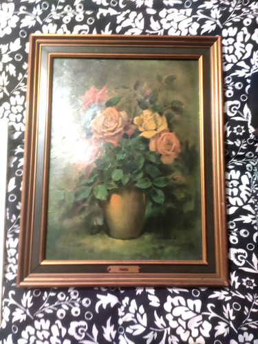 Ancien tableau huile - huile, toile