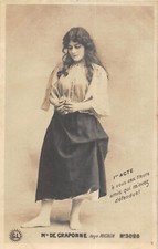 CPA CELEBRITE / Mlle DE CRAPONNE /ARTISTE DE CABARET /FEMME 1900 / ART NOUVEAU