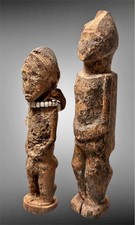 Art Tribal Africain Ancien Lot 2 Fétiches Baoulé RCI début XXème old Baule Figur