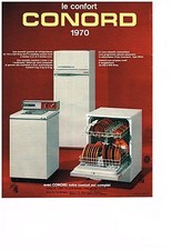 PUBLICITE  1970    CONORD  lave linge machine & laver lave vaisselle réfrigérate