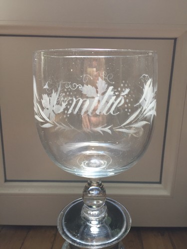Ancien grand verre - verre, gravé