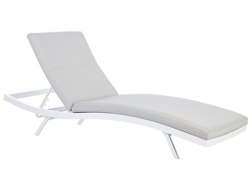 Chaise longue gris clair - chaise,