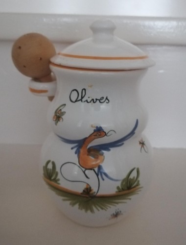 Pot olives faîence - pot, à